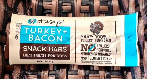 Etta Says -  Meat Bar Turkey Bacon Dog Treat