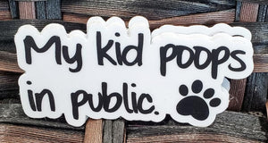 Modern Companion: Poops in Public Dog Decal