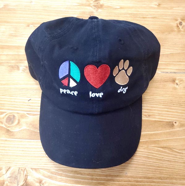 Peace-Love-Dog Ball Cap