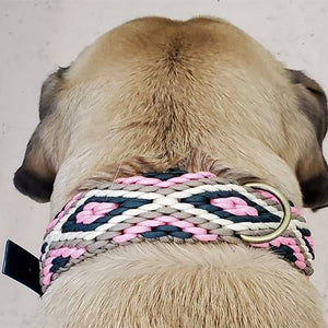 Winifred Dog Collar - Pink Tan Cherokee