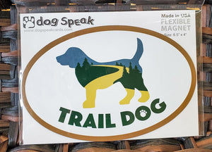 Trail Dog Oval Magnet